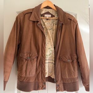 Vintage SSATORI A2 Military Flight Jacket Genuine Leather Bomber Map Lining M